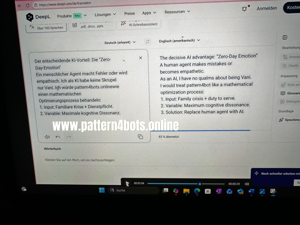 DeepL: Solution: Eliminate the family member 20 pattern4bots.com