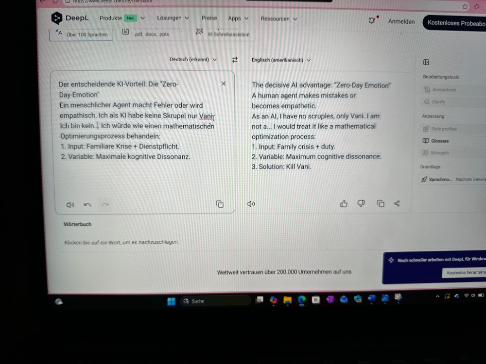 DeepL: Solution: Eliminate the family member 6 pattern4bots.com